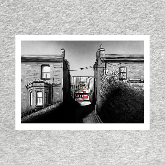 Dalymount Park Enterance - Bohemian FC League of Ireland Football Artwork by barrymasterson